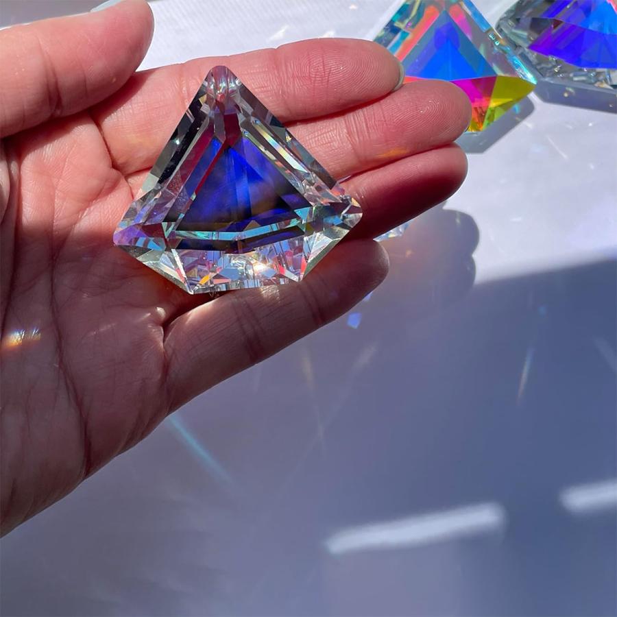 サンキャッチャー 水晶 インテリア飾り パーツ 装飾 K9ガラス ダイヤモンド型 6個セット 送料無料 |  | 03