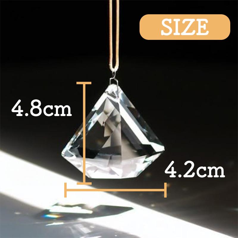 サンキャッチャー 水晶 インテリア飾り パーツ 装飾 K9ガラス ダイヤモンド型 6個セット 送料無料 |  | 07