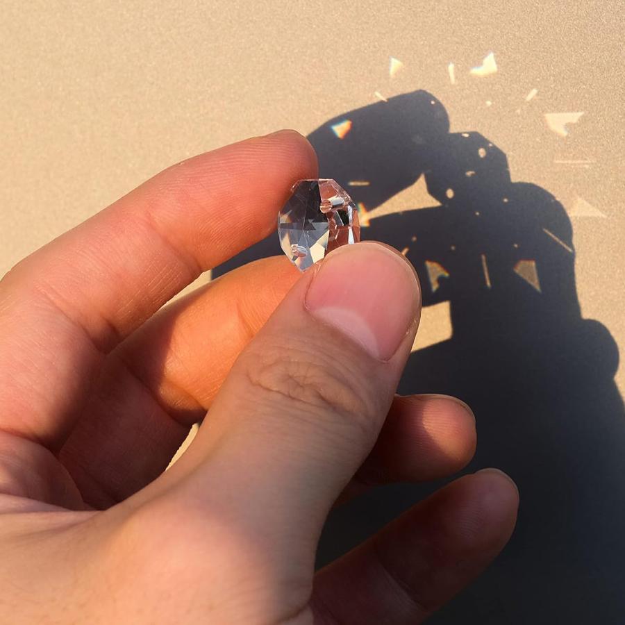 サンキャッチャー 水晶 インテリア飾り パーツ 1.4cm 2つ穴 大容量セット 装飾 K9 クリスタルガラス パーツ オクタゴン 八角 送料無料 |  | 02