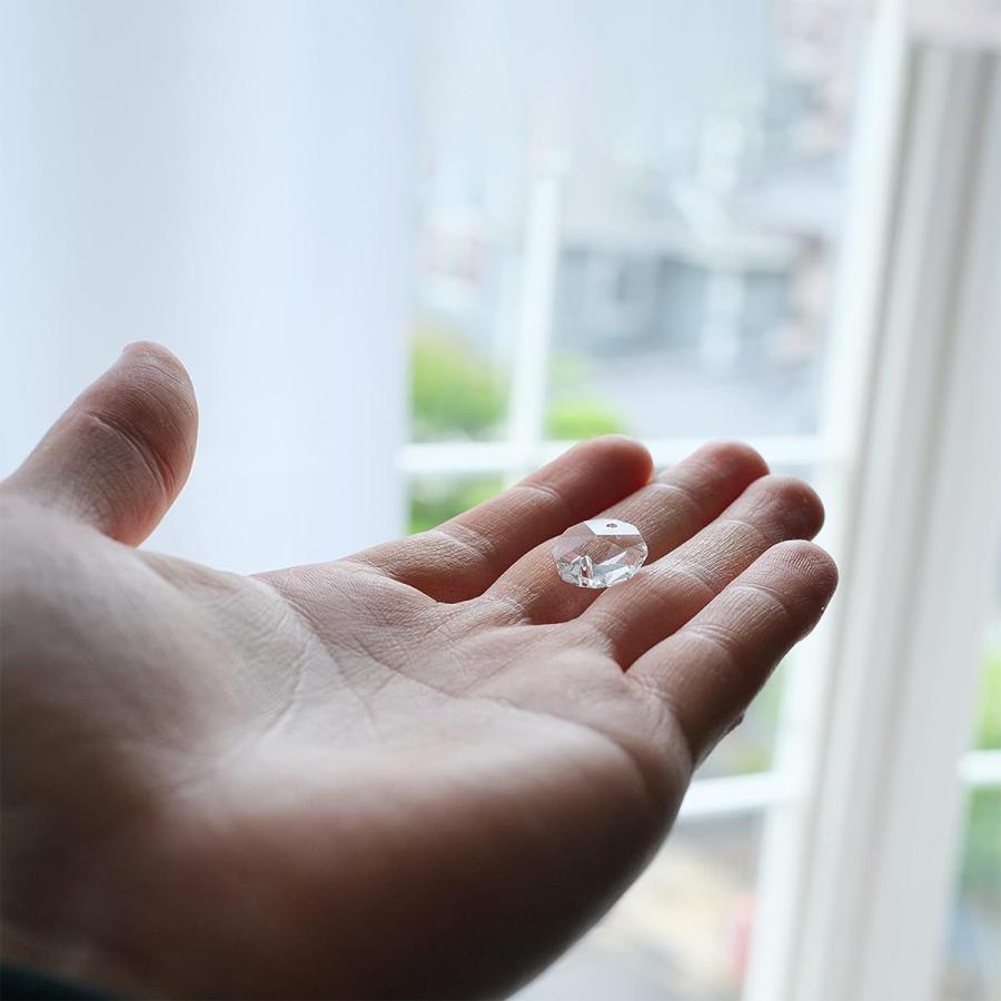 サンキャッチャー 水晶 インテリア飾り パーツ 1.4cm 2つ穴 大容量セット 装飾 K9 クリスタルガラス パーツ オクタゴン 八角 送料無料 |  | 05