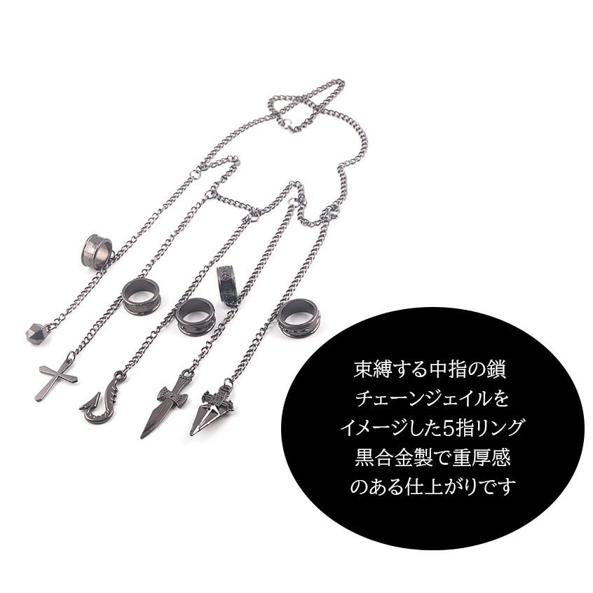 クラピカ 5指リング 束縛する中指の鎖 HUNTER×HUNTER チェーンジェイル