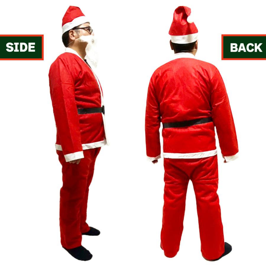 サンタ 衣装 クリスマス コスチューム 大人用 帽子 ひげ 付き 選べるセット 送料無料 |  | 03