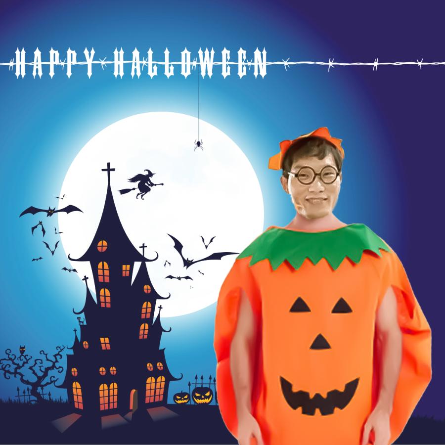 ハロウィン コスプレ パンプキン衣装 かぼちゃ風 帽子付き マント 親子 男の子 女の子 ジャックオーランタン 送料無料 |  | 08