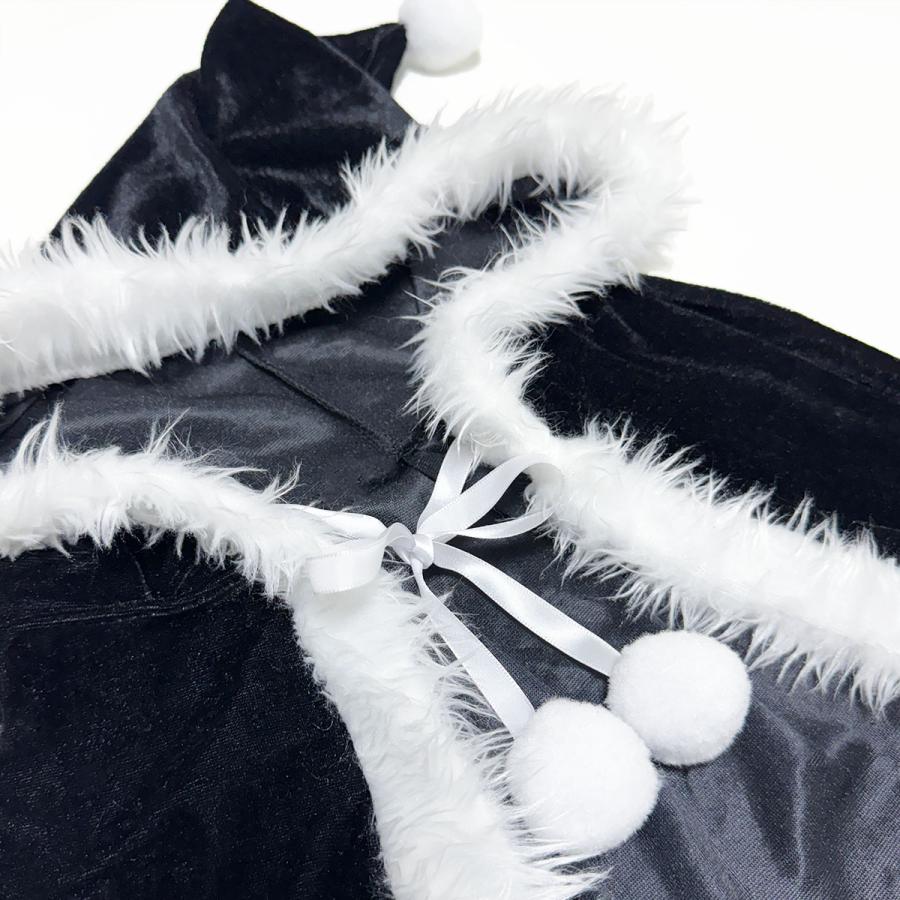 マント フード付き ブラック サンタローブ クリスマス 衣装 黒 仮装 コスチューム 男女兼用 文化祭 学園祭 イベント 送料無料 |  | 02