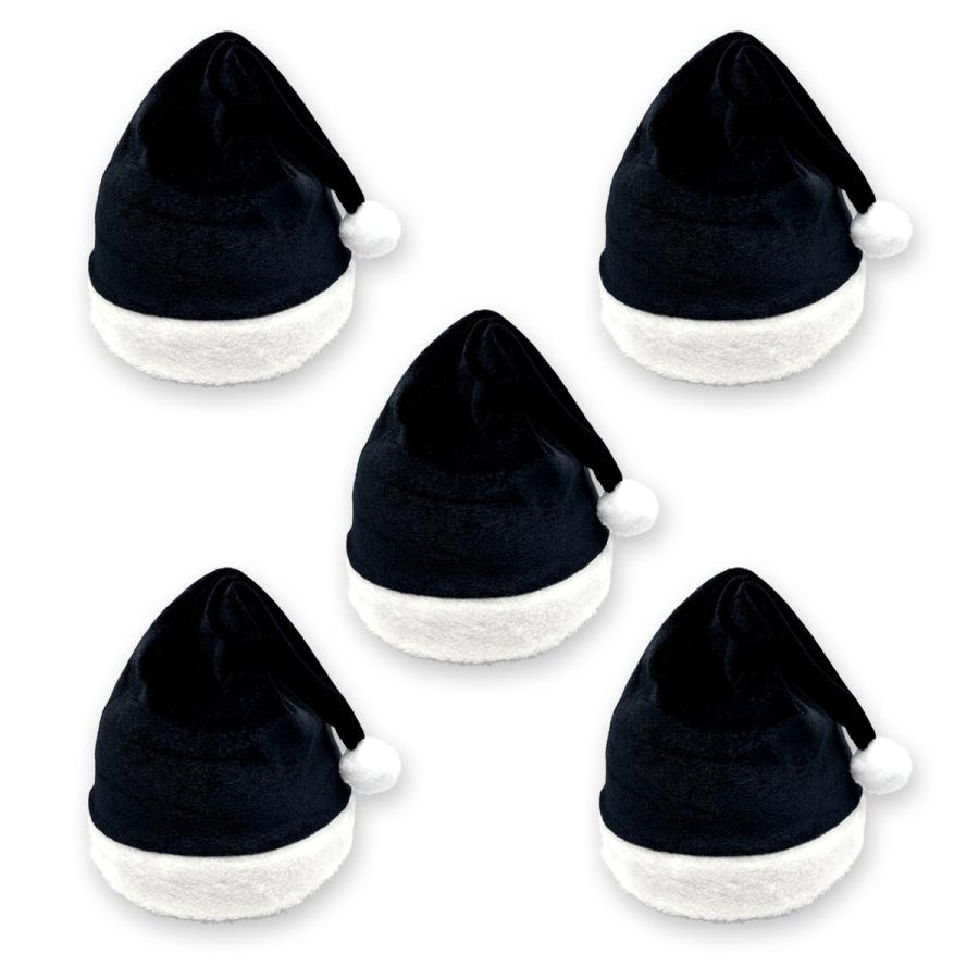 サンタ帽子 ブラック レッド フリーサイズ 5枚セット サンタ 衣装 大人用 クリスマス コスチューム サンタクロース 送料無料 |  | 06