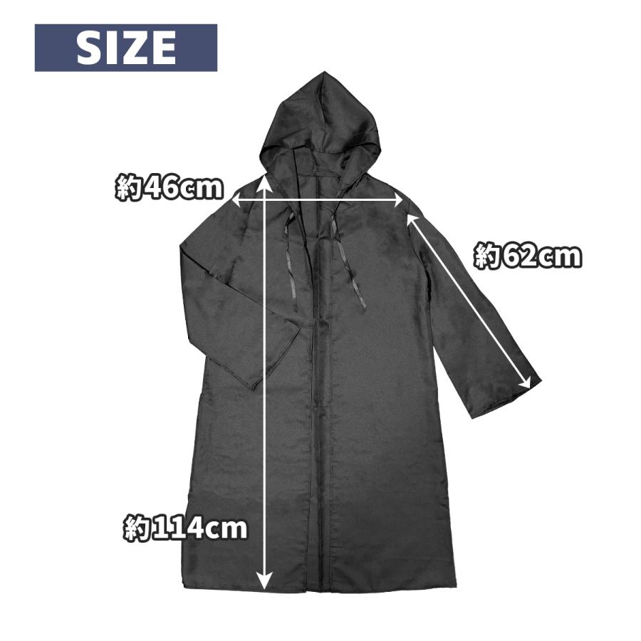 マント フード付き ローブ ハロウィン コスプレ 衣装 男女兼用 メンズ レディース 黒 仮装 コスチューム 文化祭 学園祭 イベント 送料無料 |  | 05