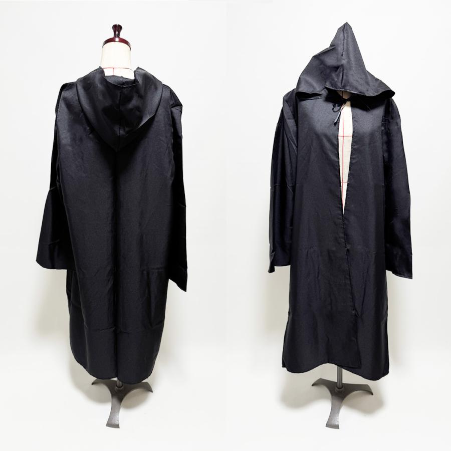 マント フード付き ローブ ハロウィン コスプレ 衣装 男女兼用 メンズ レディース 黒 仮装 コスチューム 文化祭 学園祭 イベント 送料無料 |  | 01