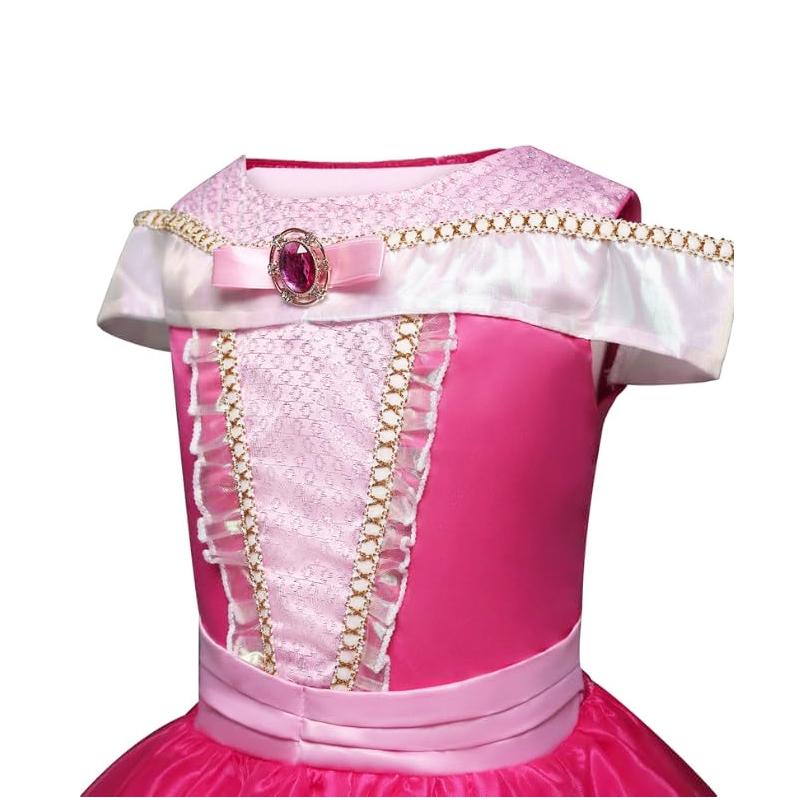 プリンセスドレス 衣装 コスチューム ドレス ピンク キッズ 子供用 5点セット 収納袋 付き お姫様ドレス ハロウィン 仮装 送料無料 |  | 02