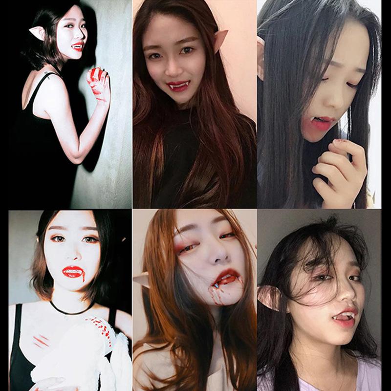 吸血鬼 つけ牙 6本セット 大人用 ハロウィン 仮装 ドラキュラ ヴァンパイア コスプレメイク パーティー イベント 文化祭 学園祭 送料無料 |  | 02