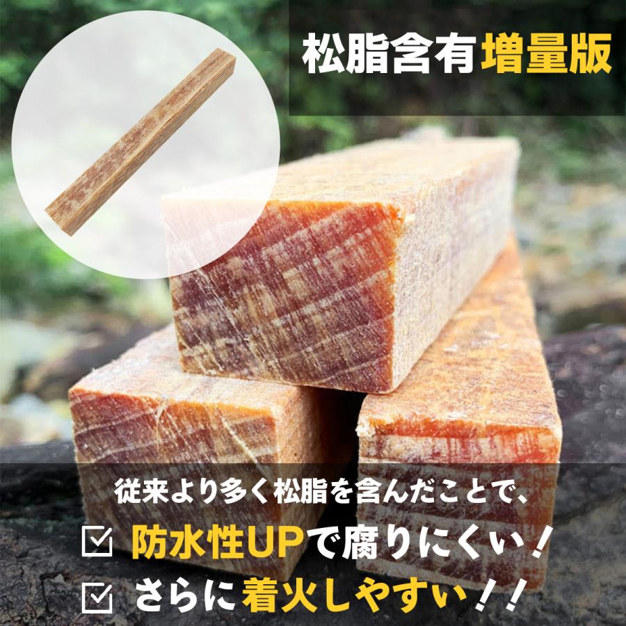 着火剤 松脂 ティンダーウッド 火起こし アウトドア 麻袋付き 松脂含有量増加版 5本入り キャンプ BBQ 送料無料 |  | 01