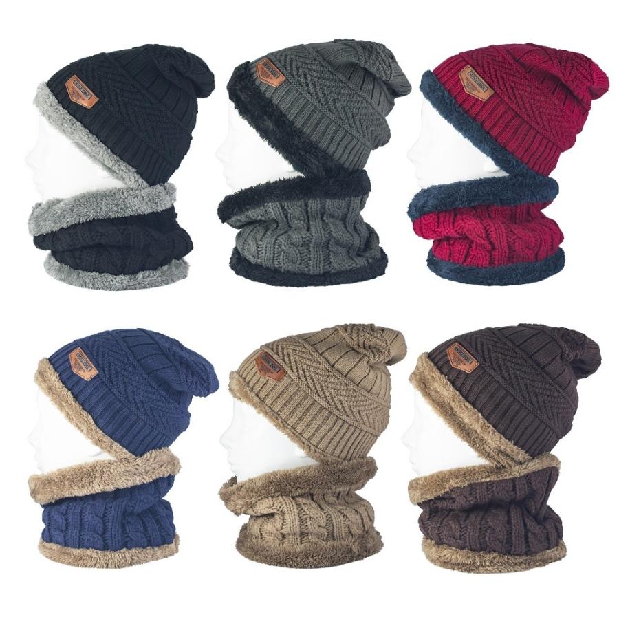 ニット帽 ネックウォーマー 2点セット ボア付き 全6色 防寒 保温 バラクラバ メンズ レディース フリーサイズ スノーボード スケート 送料無料 | ブランド登録なし | 07