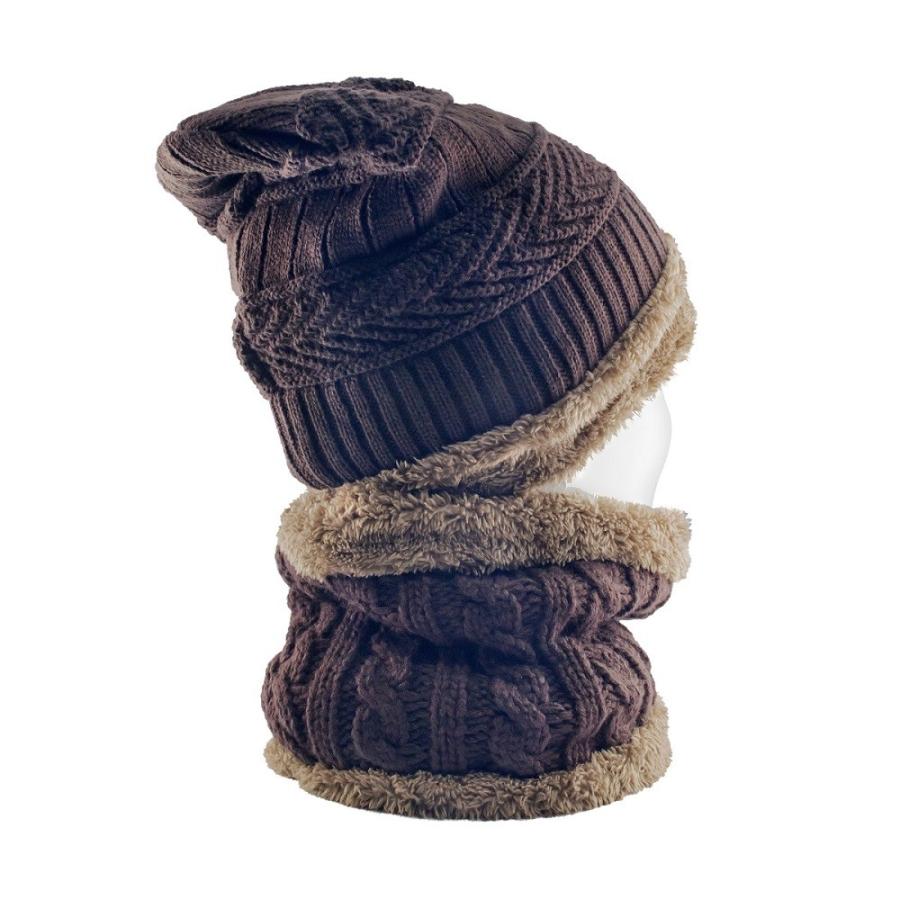 ニット帽 ネックウォーマー 2点セット ボア付き 全6色 防寒 保温 バラクラバ メンズ レディース フリーサイズ スノーボード スケート 送料無料 | ブランド登録なし | 10