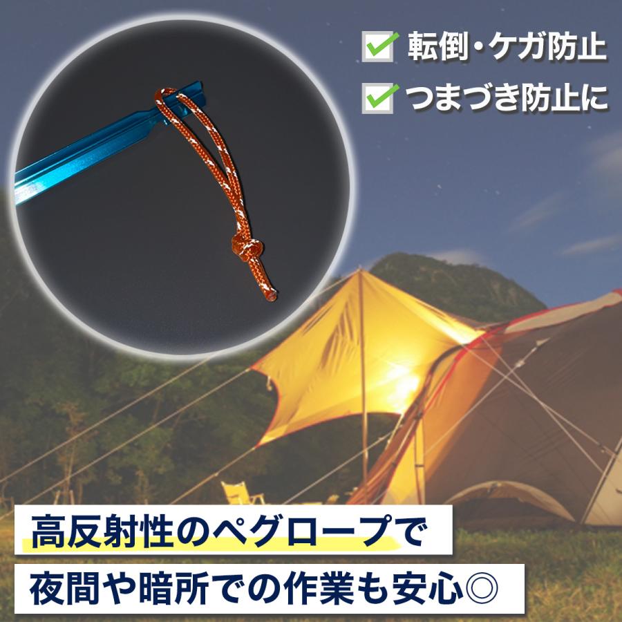 テント ペグ 20本セット ジュラルミン製 Y字ペグ 収納袋付 タープ テント設営 固定 キャンプ アウトドア 送料無料 |  | 01
