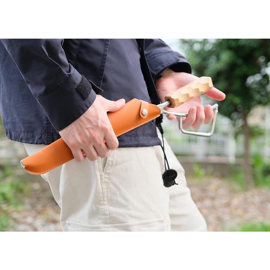 薪バサミ はさみ 炭 焚き火用トング 収納ケース付 アウトドア キャンプ BBQ 送料無料 |  | 05