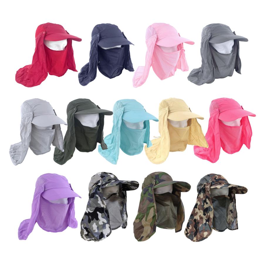 日よけ帽子 UVカット 13色 4way 折りたたみ機能付き 紫外線 UV対策 熱中症予防 アウトドア 庭作業 ジョギング 送料無料 | ブランド登録なし | 10