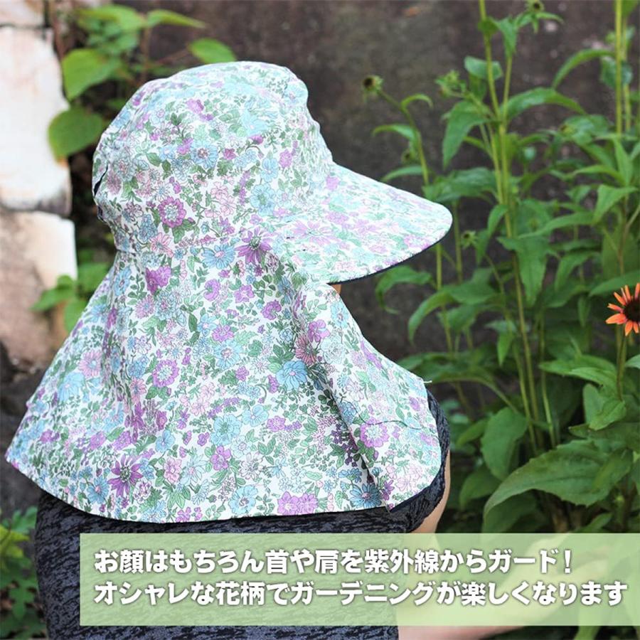 日よけ帽子 リバーシブル 紫外線対策 UVカット 綿100% 日焼け対策 UV 帽子 折りたたみ フリーサイズ 選べる6色 送料無料 | ブランド登録なし | 01