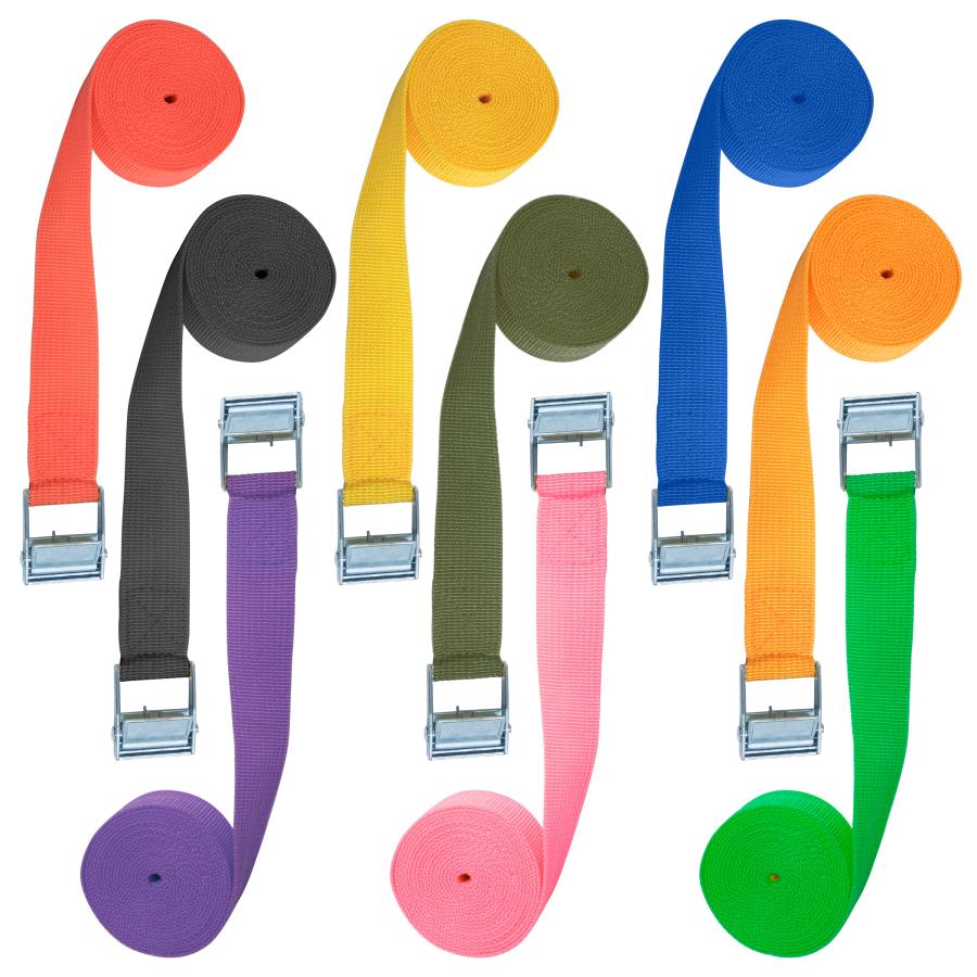 ラッシングベルト 2m 3本セット 9カラー 荷締めベルト 簡単ロック金具付 送料無料 |  | 10