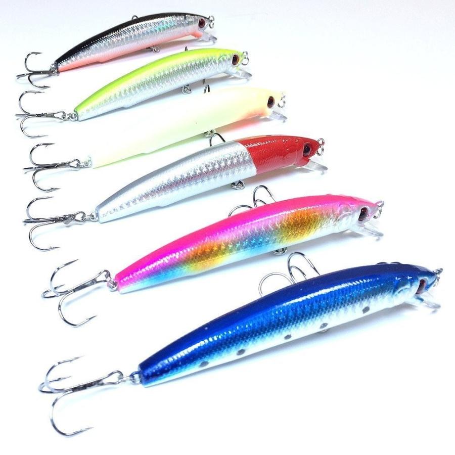 ルアー ミノー 11.5cm 16g 6個セット 仕掛け 送料無料 : いろいろ