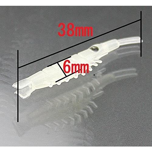 ワーム 夜光 エビ ソフトルアー 100個入り 3-4cm 0.6g 送料無料 |  | 02