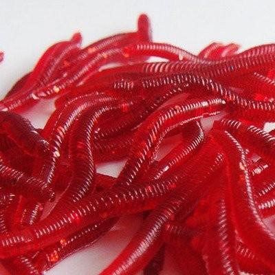 ワーム ミミズ 疑似餌 根魚 バス釣り 3.8cm 0.3g 50個入り 送料無料