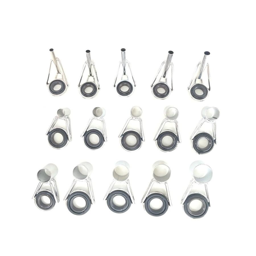 釣り具 ロッド 釣竿 ガイド セット 修理 交換 補修用キット ステンレス製 75個入り タックルケース付 21春の新作