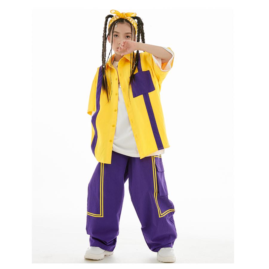 ヒップホップ 衣装 キッズダンス衣装 セットアップ 韓国 子供ダンス服