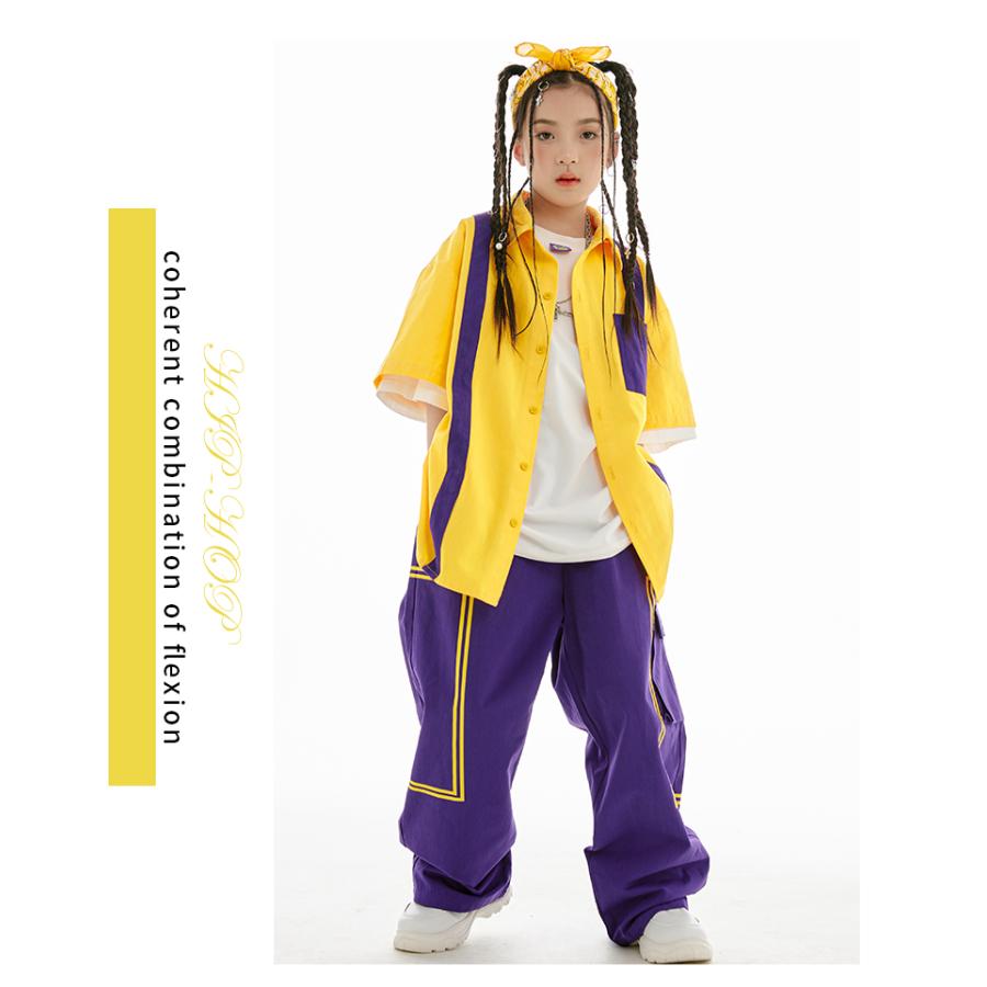 ヒップホップ 衣装 キッズダンス衣装 セットアップ 韓国 子供ダンス服