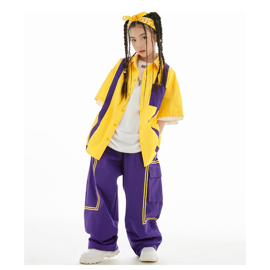 ヒップホップ 衣装 キッズダンス衣装 セットアップ 韓国 子供ダンス服