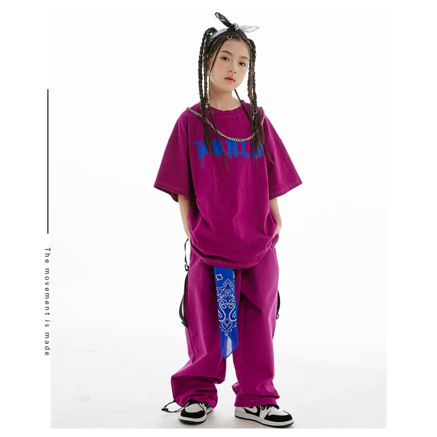 ヒップホップ 衣装 キッズダンス衣装 セットアップ 韓国 子供ダンス服