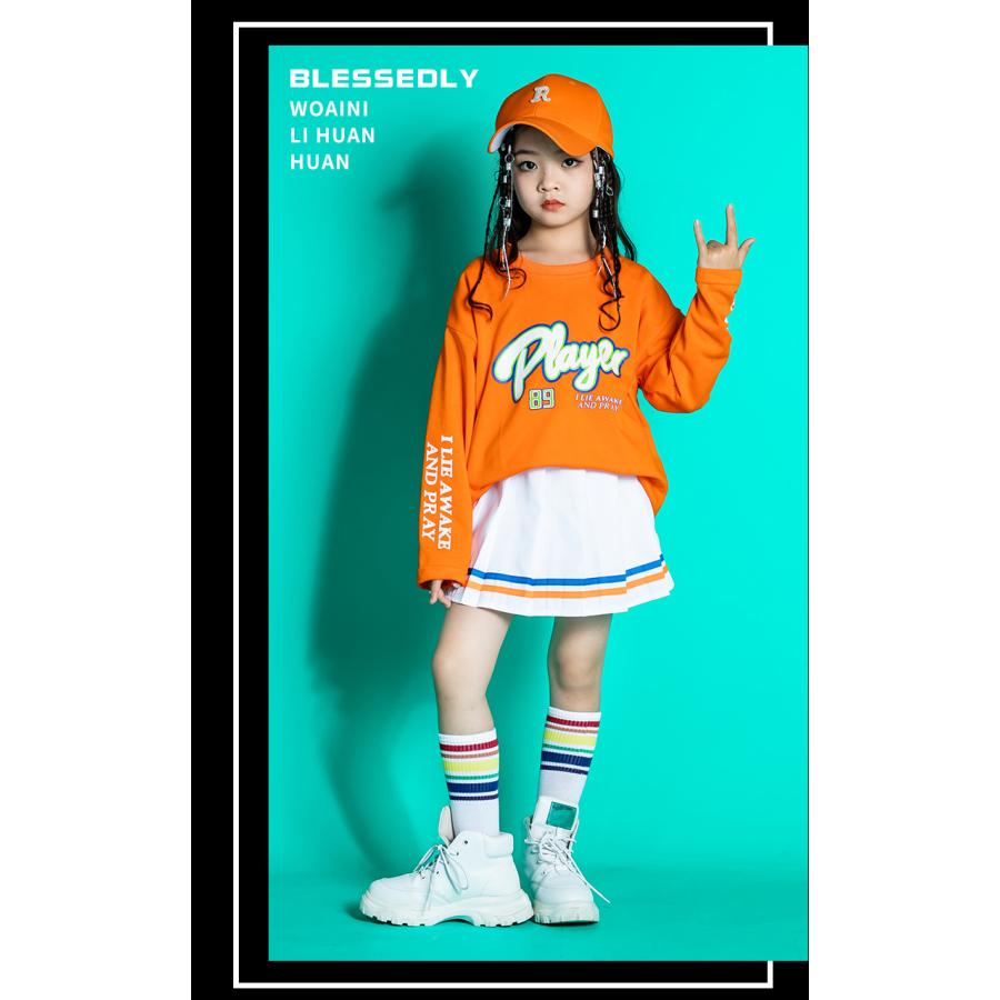 スカート キッズダンス衣装 チアダンス K-POP 韓国 ガールズ ヒップ