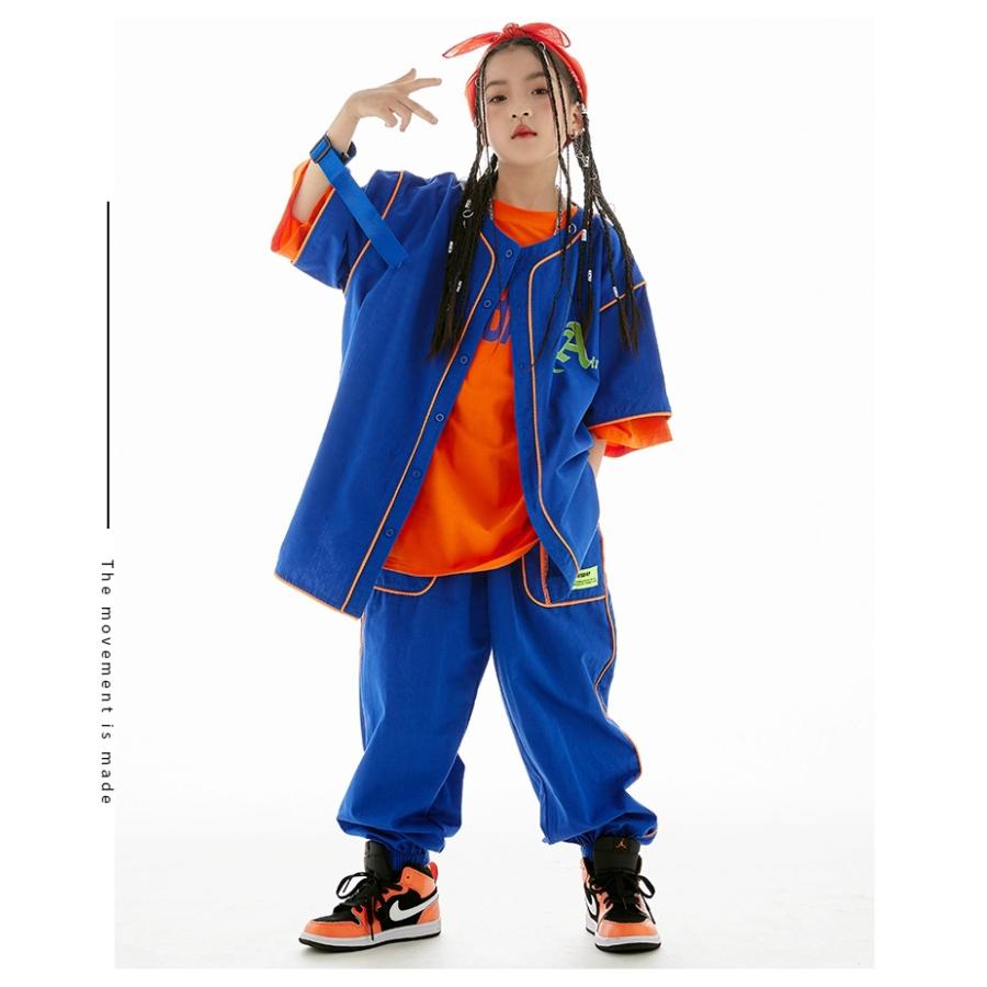 ヒップホップ 衣装 キッズダンス衣装 セットアップ 韓国 子供ダンス服