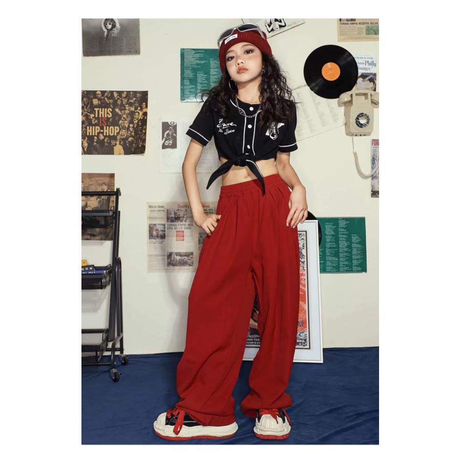 ヒップホップ 衣装 キッズダンス衣装 セットアップ 韓国 子供ダンス服