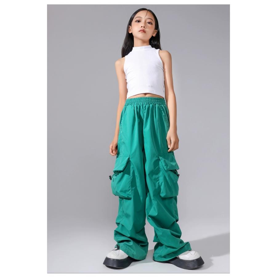 ライムカラー ダンス衣装 ビーズ装飾 ダンス衣装 K-POP 韓国 子供ダンス服 ダンスウェア キッズダンス衣装