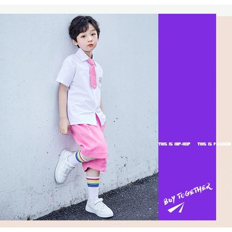 キッズダンス衣装 制服 K-POP 韓国 ヒップホップ ダンス衣装 セットアップ ガールズ 男の子 白 ピンク 紫｜sims-mart｜13