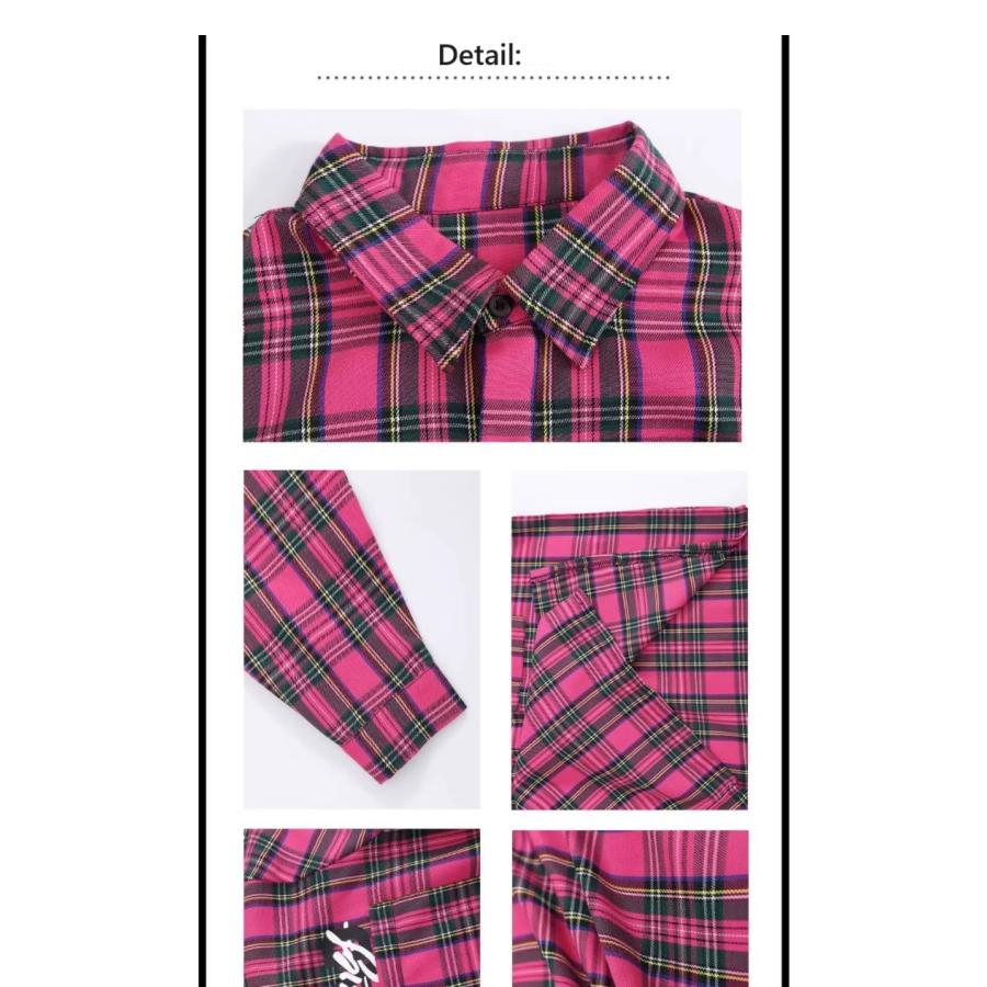 キッズダンス衣装 セットアップ チェックシャツ チェックパンツ ヒップ