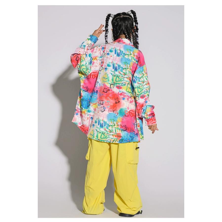 シャツ キッズダンス衣装 ヒップホップ 衣装 セットアップ ダンス衣装