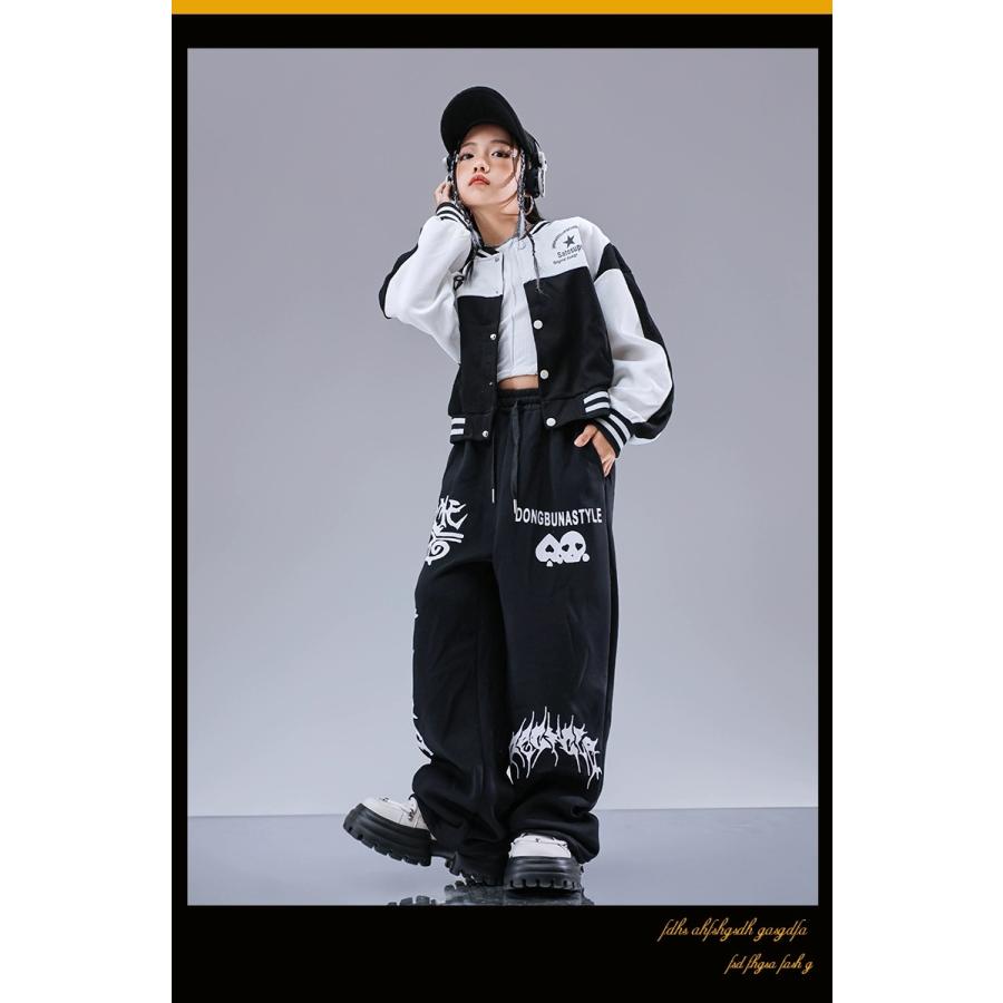 キッズダンス衣装 セットアップ ガールズ ヒップホップ 衣装 赤 黒