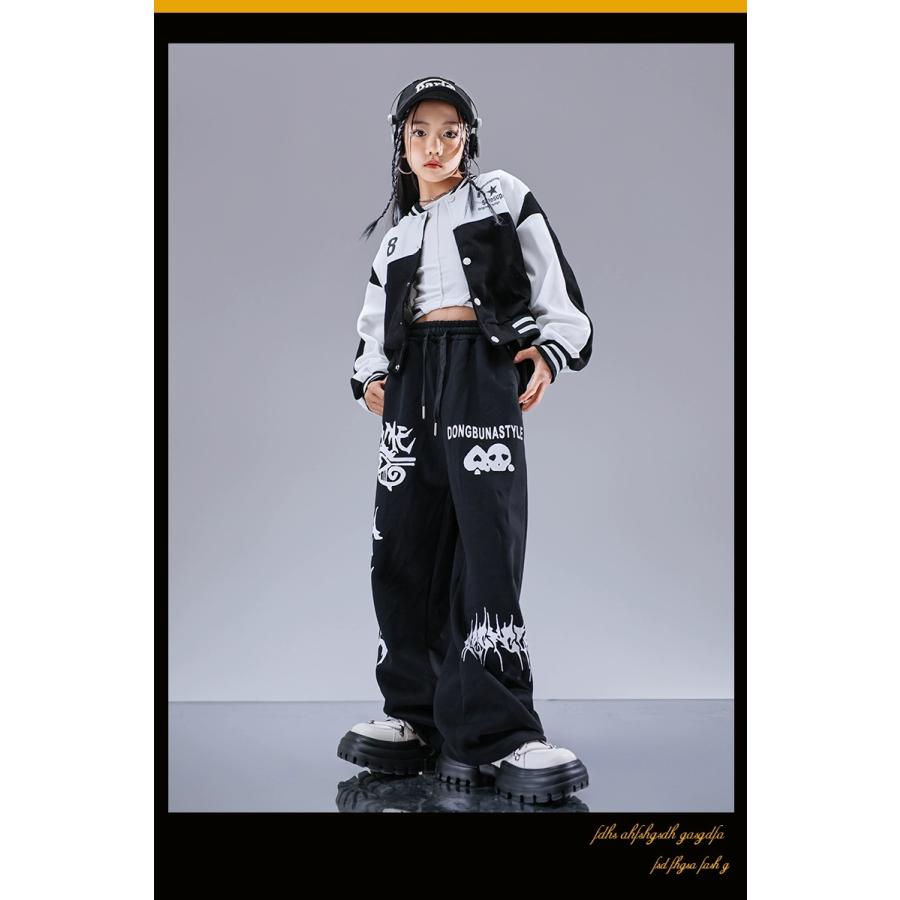 キッズダンス衣装 セットアップ ガールズ ヒップホップ 衣装 赤 黒