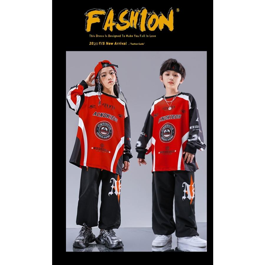 ヒップホップ 衣装 キッズダンス衣装 セットアップ 韓国 子供ダンス服