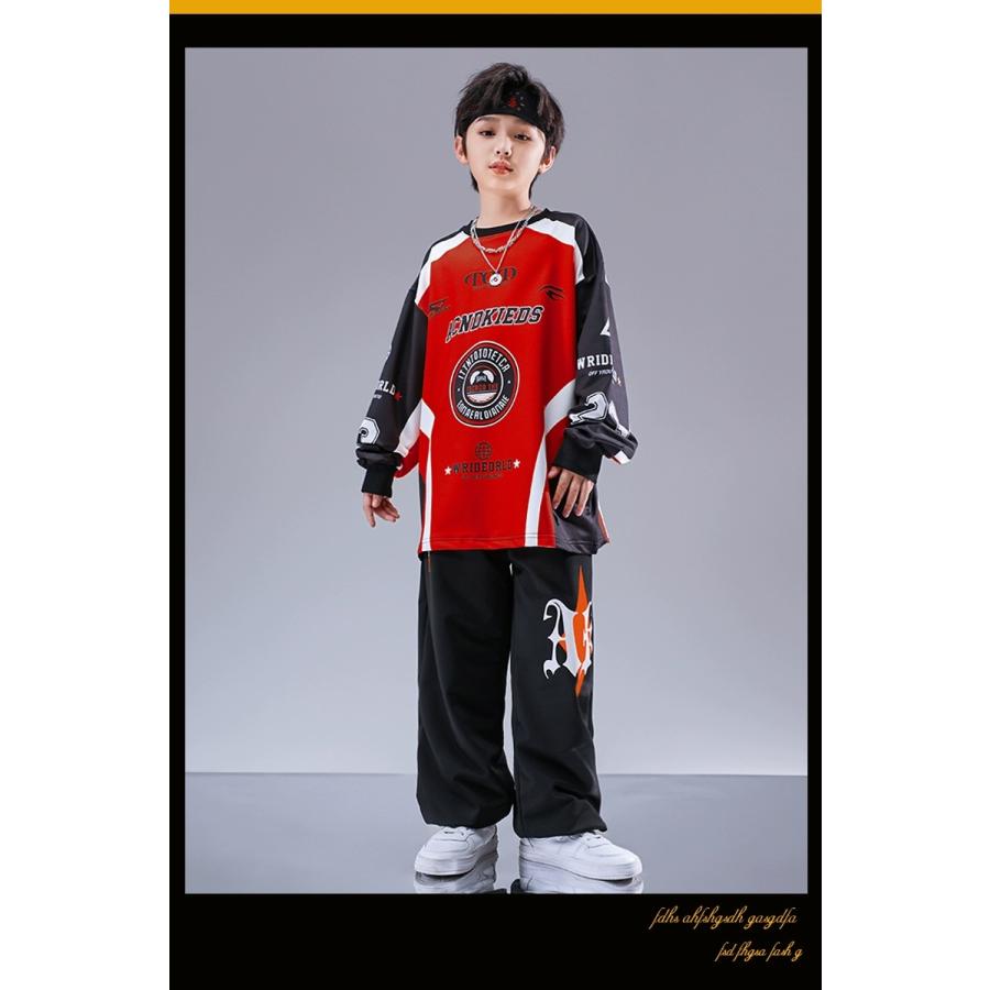 ヒップホップ 衣装 キッズダンス衣装 セットアップ 韓国 子供ダンス服