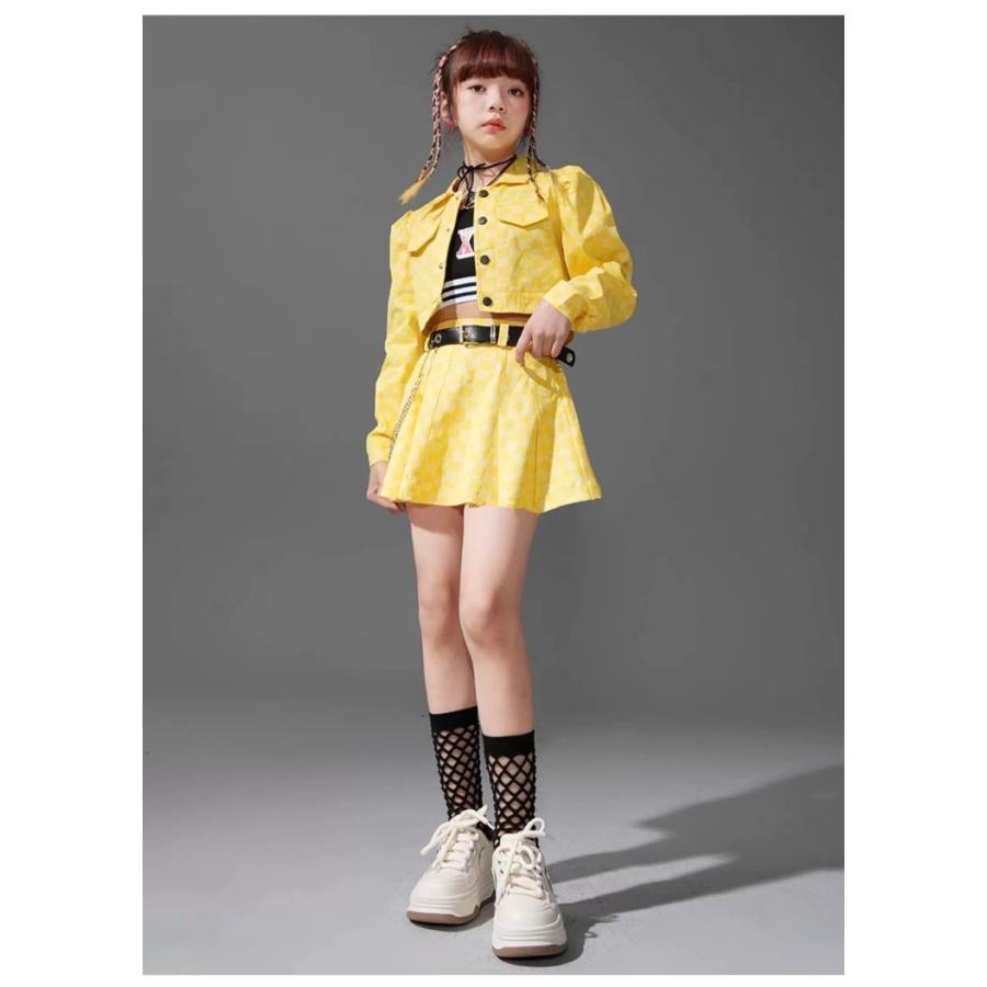 【日本製 社交ダンス衣装】イエロー Chacott 上下セット ツーピース 黄色 日本製 社交ダンス衣装】イエロー Chacott 上下セット