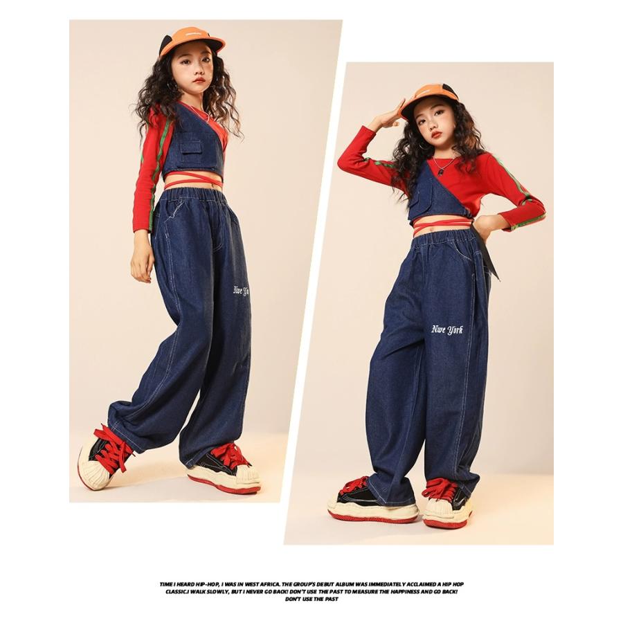 ヒップホップ ダンス衣装 セットアップ ガールズ 子供ダンス服 ダンス