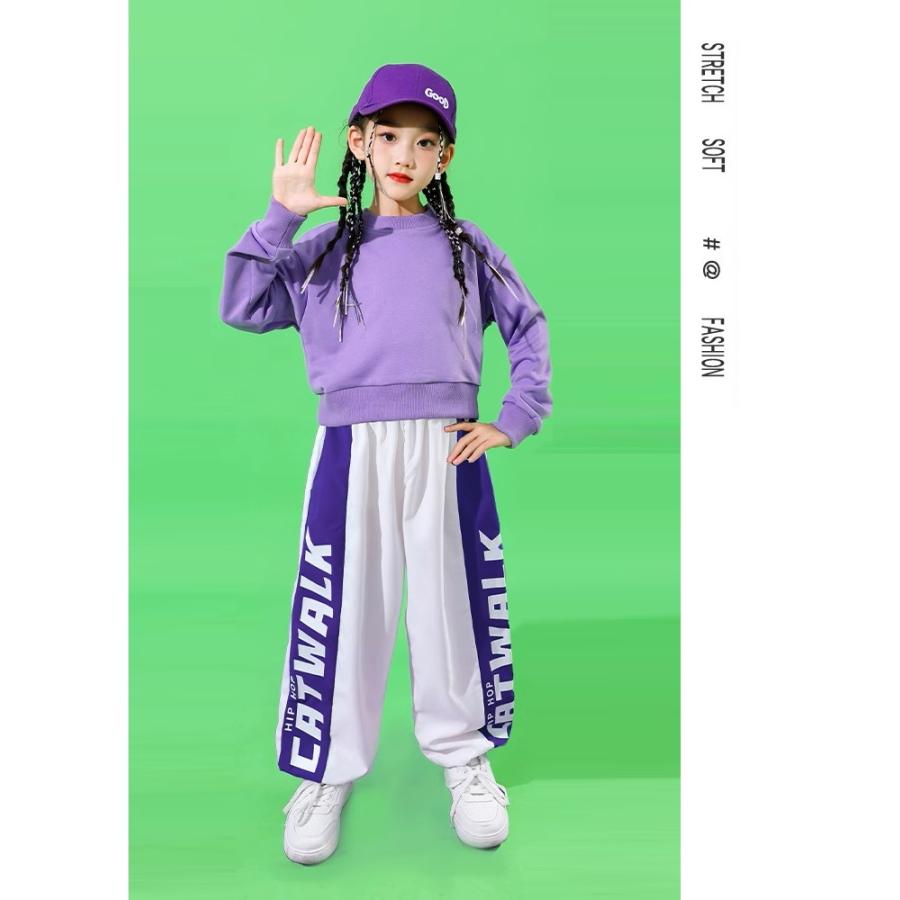 キッズダンス衣装 トップス ガールズ ヒップホップ K-POP 韓国 子供