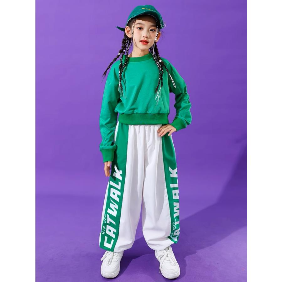 キッズダンス衣装 トップス ガールズ ヒップホップ K-POP 韓国 子供