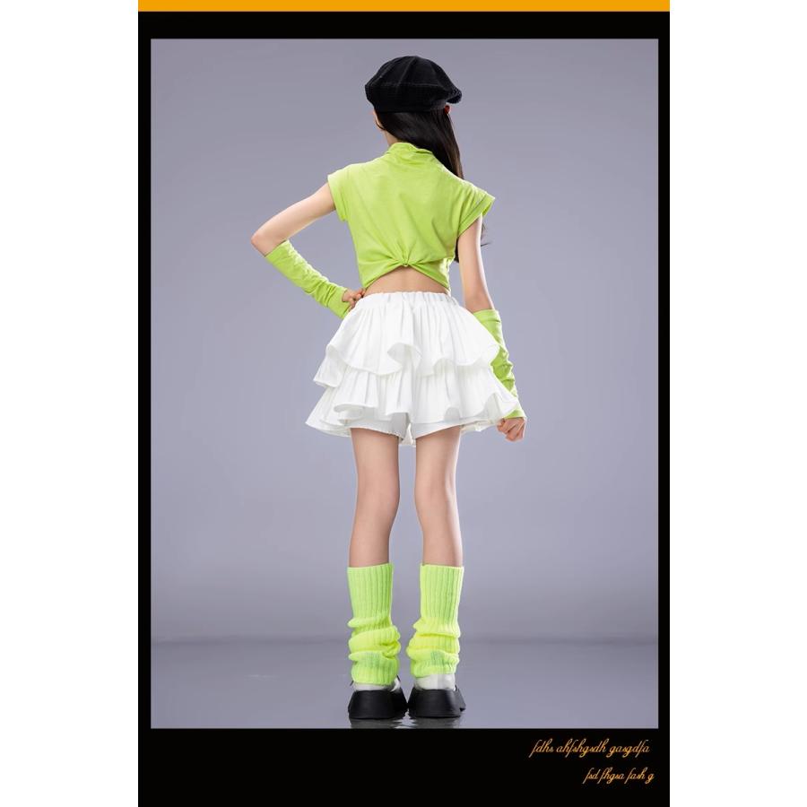 ダンス衣装 キッズ セットアップ チアダンス ガールズ ヒップホップ