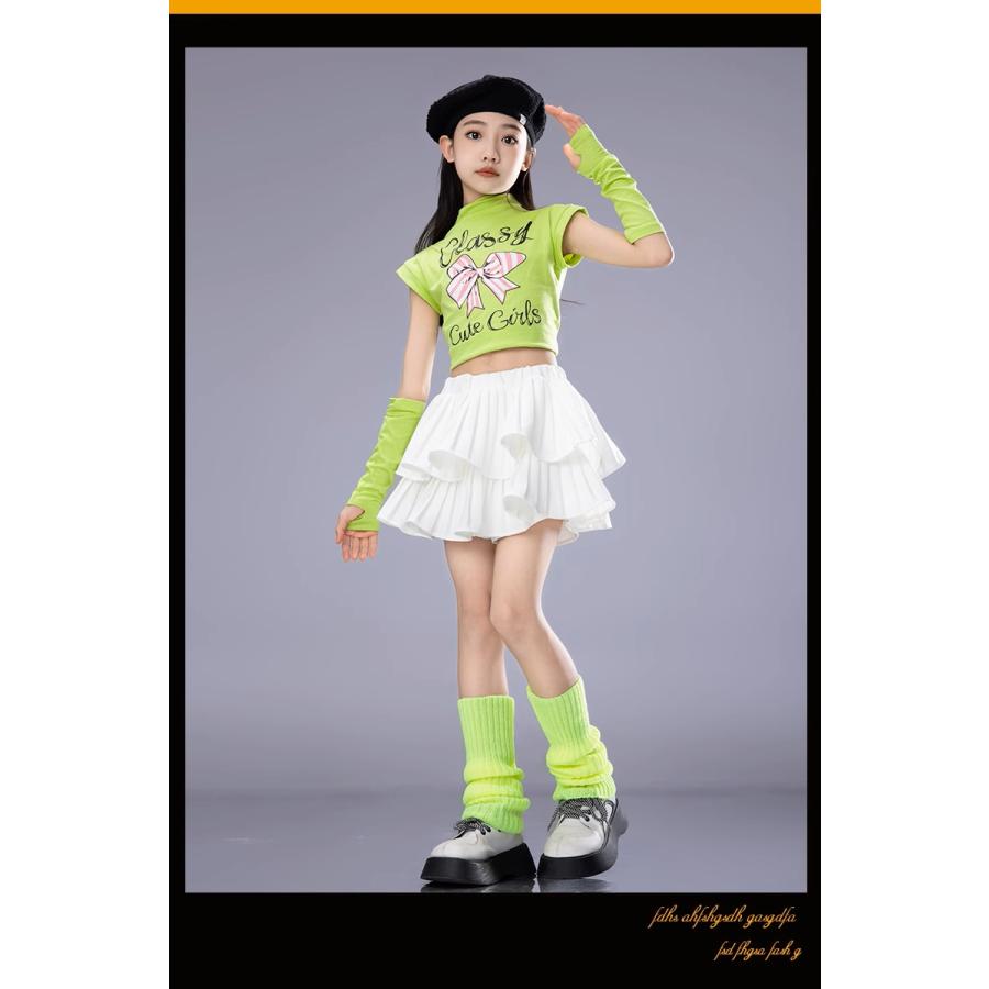 ダンス衣装 キッズ セットアップ チアダンス ガールズ ヒップホップ