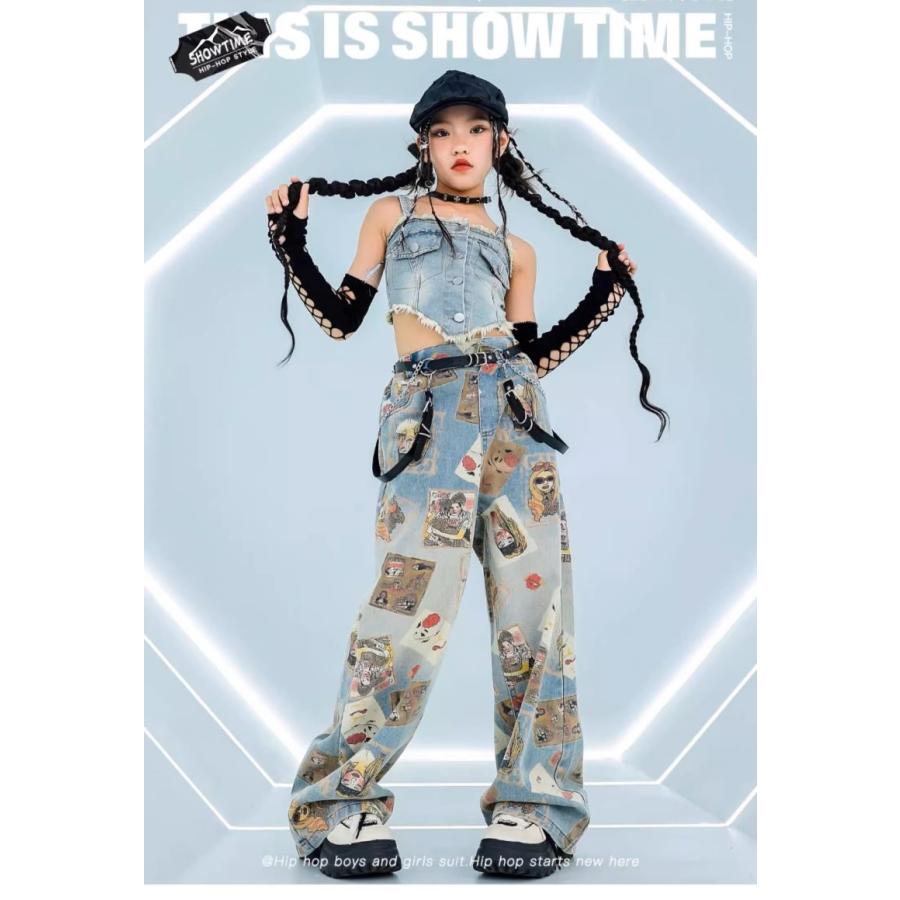 ヒップホップ ダンス衣装 ガールズ K-POP 韓国 キッズダンス衣装