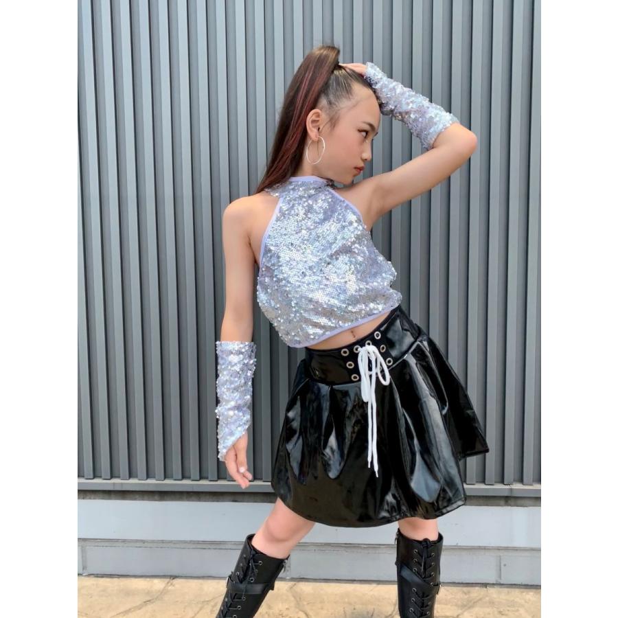 ダンス衣装 キッズ セットアップ スパンコール キラキラ衣装 ジャズ