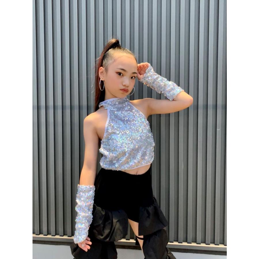 ダンス衣装 キッズ セットアップ スパンコール キラキラ衣装 ジャズ