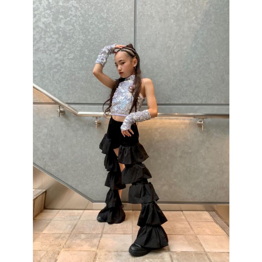 ダンス衣装 キッズ セットアップ スパンコール キラキラ衣装 ジャズ